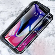 iPhone Magnetic Bumper Case With Rear Tempered Glass Protection