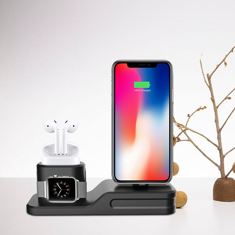 3-In-1 iPhone + AirPods + Apple Watch Charging Dock Station