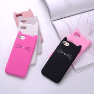 Cat Case For iPhone X, Plus, 8/7/6s/6, 5/5s/SE - Soft Silicone