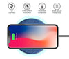 Fast Qi Wireless Charger With Soft Denim Fabric Finish For iPhone & Android